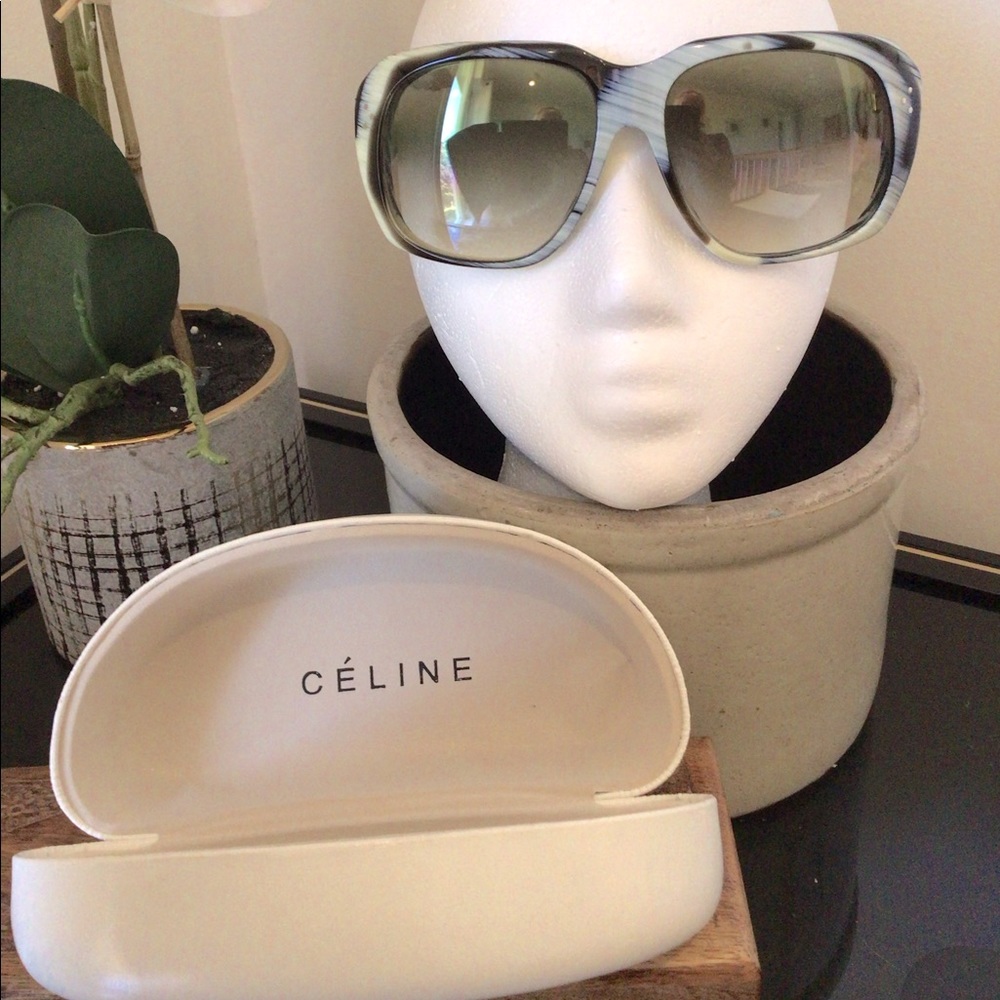 Céline oversized tortoise acetate sunglasses